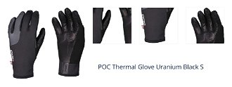 POC Thermal Uranium Black S Cyklistické rukavice 1