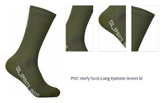POC Vivify Sock Long Epidote Green M Cyklo ponožky 1