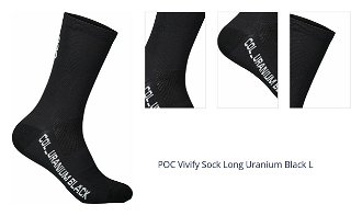 POC Vivify Sock Long Uranium Black L Cyklo ponožky 1