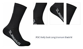 POC Vivify Sock Long Uranium Black M Cyklo ponožky 1