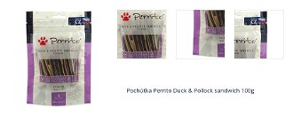 Pochúťka Perrito Duck & Pollock sandwich 100g 1