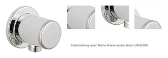 Podomietkový vývod Grohe Relexa neutral chróm 28626000 1