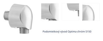 Podomietkový vývod Optima chróm S150 1