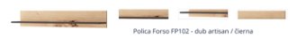 Polica Forso FP102 - dub artisan / čierna 1