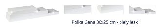 Polica Gana 30x25 cm - biely lesk 1