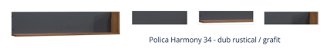 Polica Harmony 34 - dub rustical / grafit 1