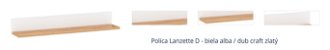 Polica Lanzette D - biela alba / dub craft zlatý 1