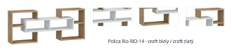 Polica Rio RIO-14 - craft biely / craft zlatý 1