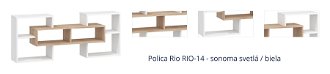 Polica Rio RIO-14 - sonoma svetlá / biela 1