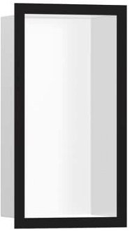 Polička Hansgrohe XtraStoris Individual s rámom vo farbe matná čierna 56096670