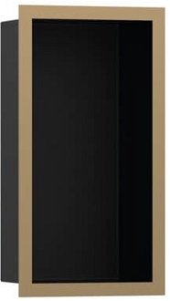 Polička Hansgrohe XtraStoris Individual s rámom vo farebnom prevedení kartáčovaný bronz 56095140