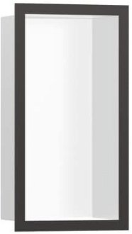Polička Hansgrohe XtraStoris Individual s rámom vo farebnom prevedení kartáčovaný čierny chróm 56096340 2