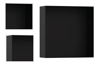 Polička Hansgrohe XtraStoris Minimalistic bez orámovania vo farbe matná čierna 56073670 4
