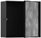 Polička Hansgrohe XtraStoris Rock s dvierkami vo farbe matná čierna 56091670