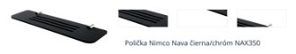 Polička Nimco Nava čierna/chróm NAX350 1