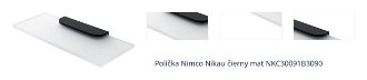 Polička Nimco Nikau čierny mat NKC30091B3090 1