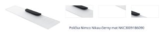 Polička Nimco Nikau čierny mat NKC30091B6090 1