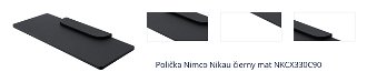 Polička Nimco Nikau čierny mat NKCX330C90 1