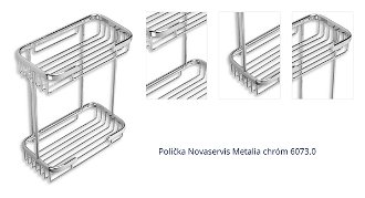 Polička Novaservis Metalia chróm 6073.0 1