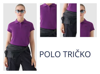 Dámske regular polo tričko - fialové 1