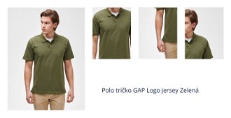 Polo tričko GAP Logo jersey Zelená 1