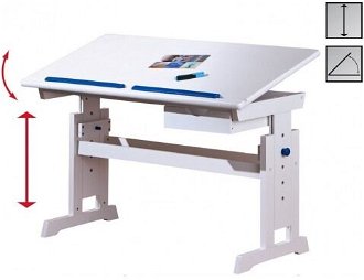 Polohovateľný písací stôl Baru, menitelná farba záražky% 2