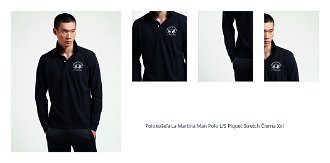 Polokošeľa La Martina Man Polo L/S Piquet Stretch Čierna Xxl 1