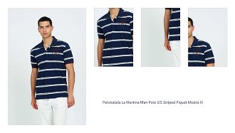 Polokošeľa La Martina Man Polo S/S Striped Piquet Modrá Xl 1