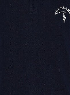 Polokošeľa Trussardi Polo Printed Logo Cotton Piquet Modrá S 5