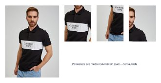 Polokošele pre mužov Calvin Klein Jeans - čierna, biela 1