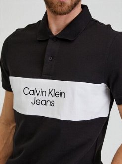 Polokošele pre mužov Calvin Klein Jeans - čierna, biela 5