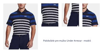 Tmavomodré športové tričko Under Armour UA Playoff 3.0 Stripe Polo 1