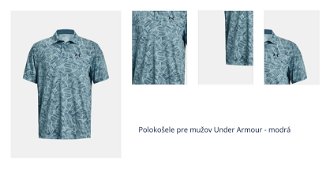 Tričko Under Armour UA Playoff 3.0 Printed Polo-BLU 1