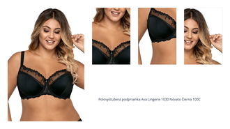 Polovystužená podprsenka Ava Lingerie 1030 Novato Čierna 100C 1