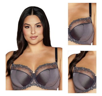 Polovystužená podprsenka Ava Lingerie 1030 - tmavosivá Tmavosivá 70F 3