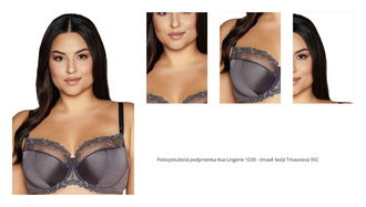 Polovystužená podprsenka Ava Lingerie 1030 - tmavosivá Tmavosivá 95C 1