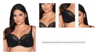 Polovystužená podprsenka Ava Lingerie 2071 Čierna 65F 1