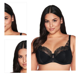 Polovystužená podprsenka Ava Lingerie 2071 Čierna 65F 4