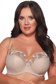 Polovystužená podprsenka Ava Lingerie 2081 Masumi Blush Béžovo-sivá 100B