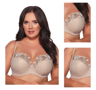 Polovystužená podprsenka Ava Lingerie 2081 Masumi Blush Béžovo-sivá 105C 3