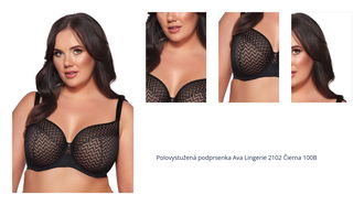 Polovystužená podprsenka Ava Lingerie Innessa Čierna 100B 1