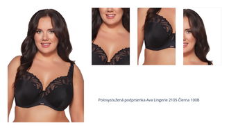 Polovystužená podprsenka Ava Lingerie 2105 Čierna 100B 1