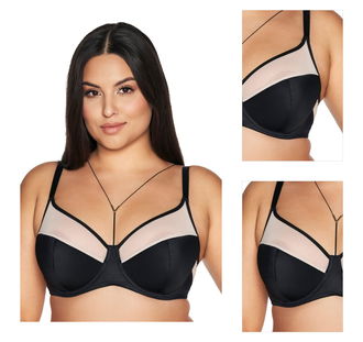 Polovystužená podprsenka Ava Lingerie 2135 Viva Čierna 100B 3