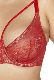 Polovystužená podprsenka Ava Lingerie Crown Červená 100B 9