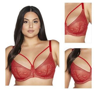 Polovystužená podprsenka Ava Lingerie Crown Červená 100B 3