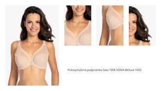 Polovystužená podprsenka Gaia 1058 SONIA Béžová 105G 1