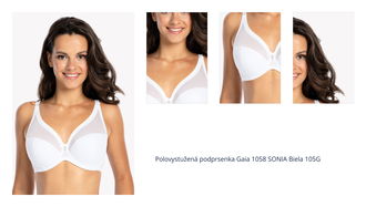 Polovystužená podprsenka Gaia 1058 SONIA Biela 105G 1