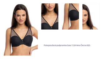 Polovystužená podprsenka Gaia 1124 Hera Čierna 65G 1