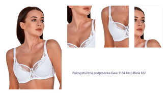 Polovystužená podprsenka Gaia 1134 Keto Biela 65F 1