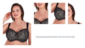 Polovystužená podprsenka Gaia 1207 Hannah Čierna 65G 1